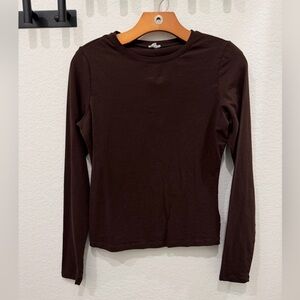 Garage Dark Brown Long Sleeve Tee